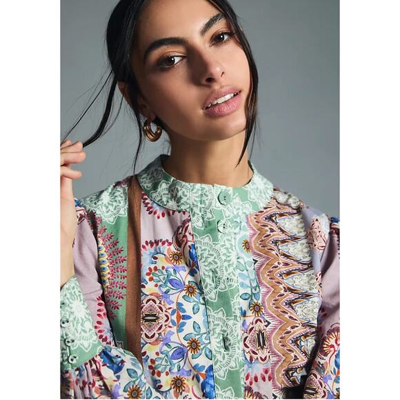 Anthropologie x Kachel Buttondown Mini Dress Multicolor Size L NWT - Picture 3 of 12